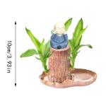 Braziliaanse planten indoor geluksholt plant set kleine mini-plant desktopplanten Braziliaanse houtplant met monnetje Braziliaans hout plantenstronk hout hydrocultuurplant (0A brui