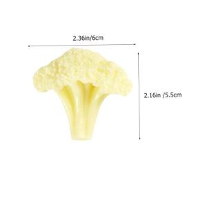 2 Sätze Blumenkohl Modell Simulation Grüner Brokkoli Gemüse Requisiten Grüne Accessoires Lebensechte Blumenkohl Verzierung Künstliches Gemüse Gemüse Ornament 3 Stück * 2