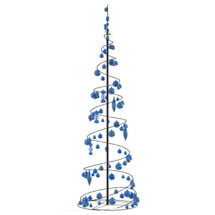 Weihnachtsbaum Kegelform mit Kugeln 120 LEDs Warmweiß 180 cm