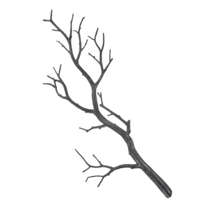 4 stuks kunsttakken, bodem, gedroogde takken, gedroogde takken, bruiloftsdecoraties, vaas, kunststelen, Halloween-takken, boom, olietak, rank, gewei, plastic
