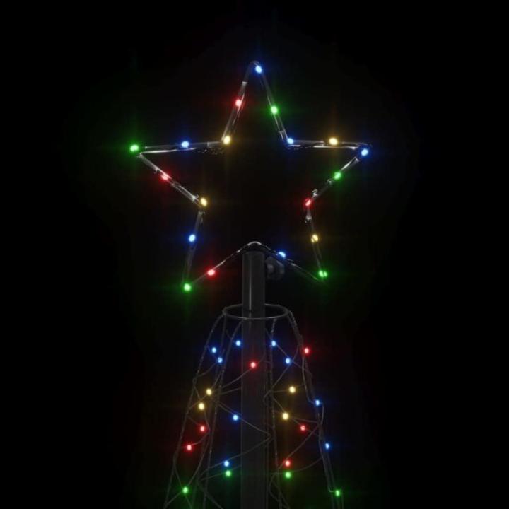 Mobili Weihnachtsbaum mit farbigem Kegel, 200 LEDs, 70 x 180 cm, Weihnachtsdekoration, Weihnachtsbaum, künstlicher Weihnachtsbaum, dünner Ständer