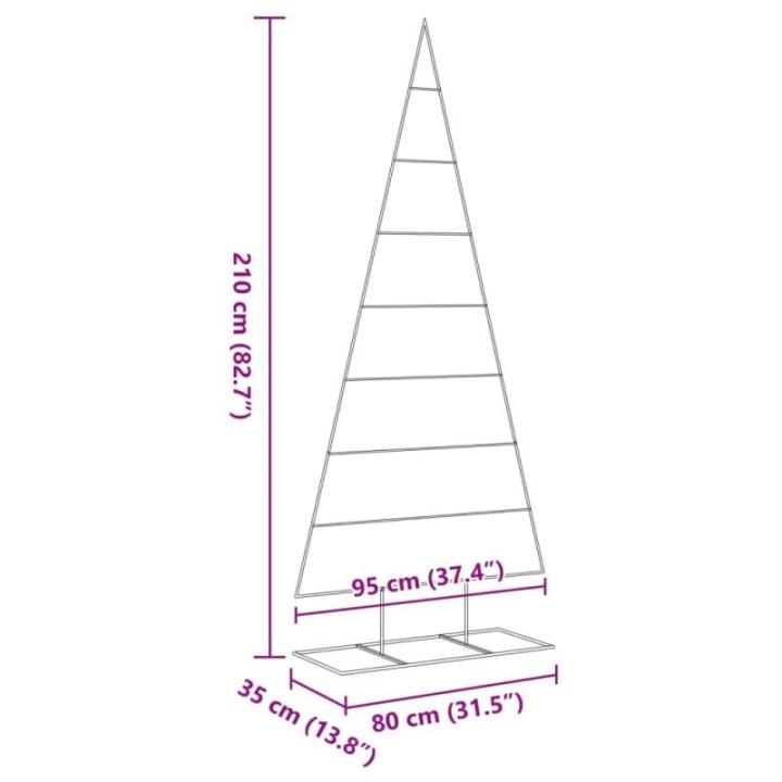 Metall Weihnachtsbaum Christbaum Groß Dekorationen Tannenbaum Metall Weihnachtsbaum Tanne Platzsparend DIY Dekoration-210 cm