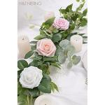 Kunstbloemen, rozen, 25 stuks, kunstrozen met steel, doe-het-zelf decoratie, voor bruiloft, boeketten, bruid, babyshower, feest, woondecoratie, serie roze