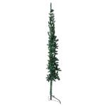 Künstlicher Weihnachtsbaum Grün 210 cm Höhe PVC-Material Halb-Weihnachtsbaum Platzsparend Wand Christbaum Innen- und Außenbereich Wirtschaftliche Weihnachtsdekoration Festliche