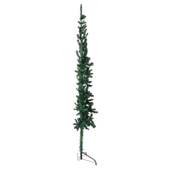 Künstlicher Weihnachtsbaum Grün 210 cm Höhe PVC-Material Halb-Weihnachtsbaum Platzsparend Wand Christbaum Innen- und Außenbereich Wirtschaftliche Weihnachtsdekoration Festliche