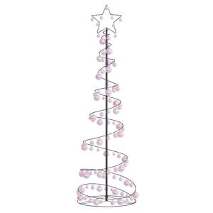 Weihnachtsbaum Kegelform mit Kugeln 120 LEDs Warmweiß 180 cm