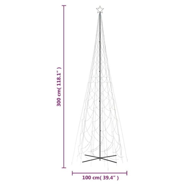 Kerstconus kleurrijk 3000 LED 230x800 cm