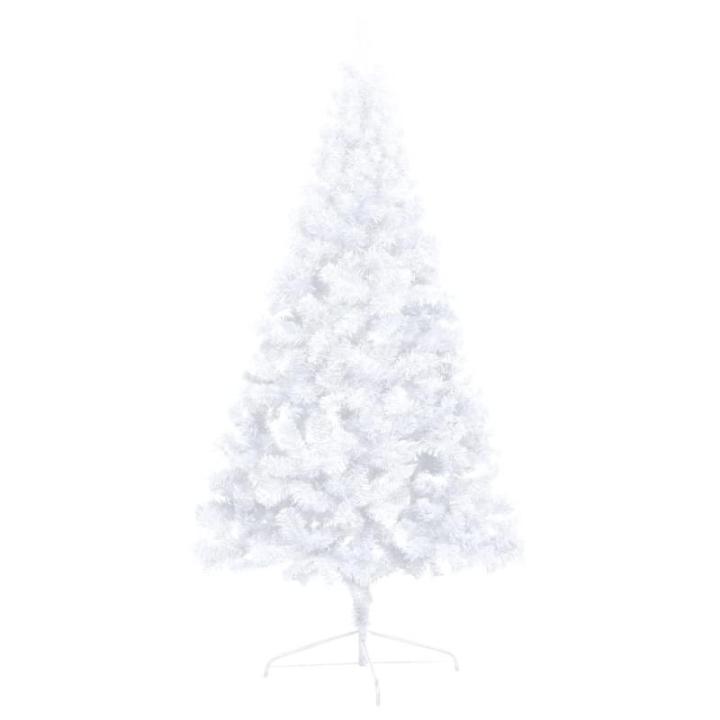 Künstlicher Halb-Weihnachtsbaum Beleuchtung Kugeln Weiß 150 cmWeiß und Golden