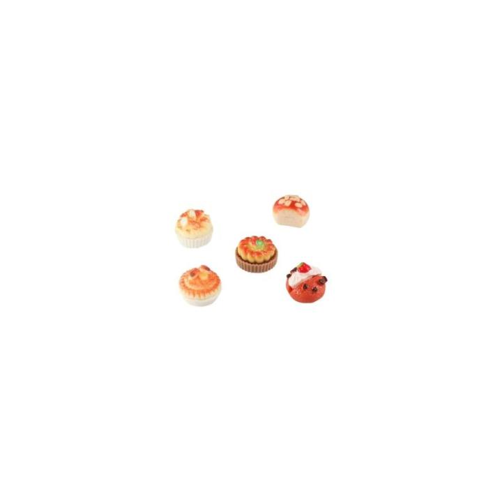 Fake Kuchen künstliche Kuchen 6 Stücke Miniatur Kuchen Brot DIY Dessert Modell Realistische Künstliche Simulation Kuchen Modell Realistisches Essen