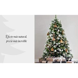 Kunstkerstboom extra gevuld met gecombineerde dubbele bladeren 150-240cm met metalen standaard (Besneeuwd, 210cm 960Tips)
