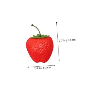 4 Sätze Simulation Große Erdbeere Künstliche Rote Erdbeeren Simulationsfruchtspielzeug Erdbeer-dekorationsset Gefälschte Fruchtmodelle Rote Erdbeerdekoration Plastik 4 Stück *