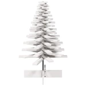 Kerstboom, dennenboom hout om te versieren, kerstboom houten boom DIY kerstdecoratie decoratieve boom kerstdecoratie, wit 100 cm massief hout grenen