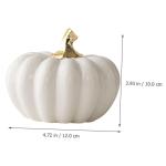 Nordic Keramische Pompoen Kunstmatige Groente Pompoen Decoraties Realistisch Pompoen Mini Pompoen Sculptuur Thanksgiving Pompoen Figuur Huishoudelijke Producten Bureau Wit