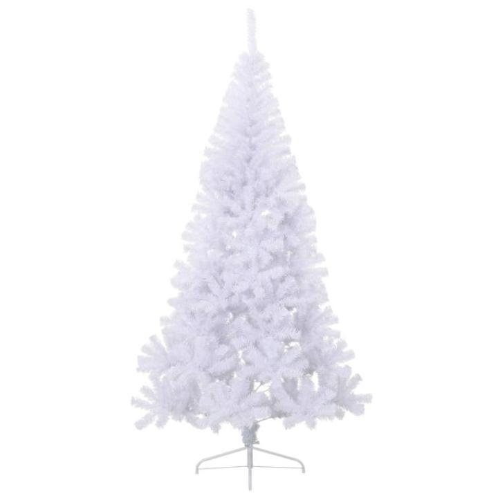 Kunstkerstboom met standaard, 240 cm hoog, kerstdecoratie, kunstboom, hoge kunstboom, kerstboom, kerstboom, PVC en staal, wit