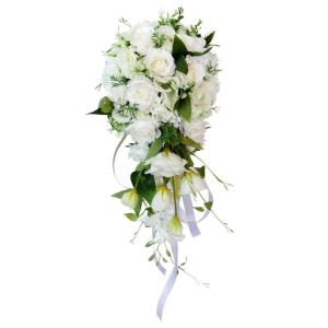 Rose Hochzeit Brautstrauß Romantischer Wasserfall mit Blumen Braut Brautjungfernsträuße Valentinstag