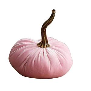 Kürbis-Kürbisse gefüllt mit superweichem Stück 1 Samt, handgefertigte Dekoration, Heimdekoration, goldene und Silberne Ornamente für den Weihnachtsbaum (Rosa, Einheitsgröße)
