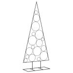 Metalen kerstboom groot voor decoraties, dennenboom van metaal, 180 cm, kerstboom met standaard, ruimtebesparende doe-het-zelf decoratie, dennenboom, zwart