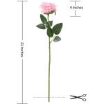 12 stuks Kunstmatige Rozen, 53cm Kunstrozen Enkele Lange Steel , Realistische voor Bruiloftsboeket, Thuis Tuin Woonkamer Hotel Kantoor Decoratie (Rosa)