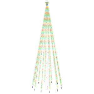 Kerstboom met haringen, lichtboom, kerstdecoratie, sterverlichting, buiten, verlichte lichtketting, meerkleurig, 732 leds, 500 cm