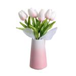 Kunstblumen 8 künstliche Tulpenblumen in Vase, Tischküchendekoration, 11,8-Zoll-Tulpen, Bürodekoration, Schlafzimmerdekoration für jeden Anlass