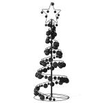 Kerstboom kegelvorm met ballen 80 leds warm wit 120 cm