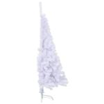 Kunstkerstboom met standaard, hoge kunstkerstboom, 120 cm hoog, kerstdecoratie van pvc en staal, wit