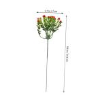 12st Kleine Schleierkraut-Dekoration Künstlicher Blumenstiel Blumenstrauß Dekor Dekorative Künstliche Blumenpflücker Gefälschte Blumen Elegante Kunstblumen Plastik Rot