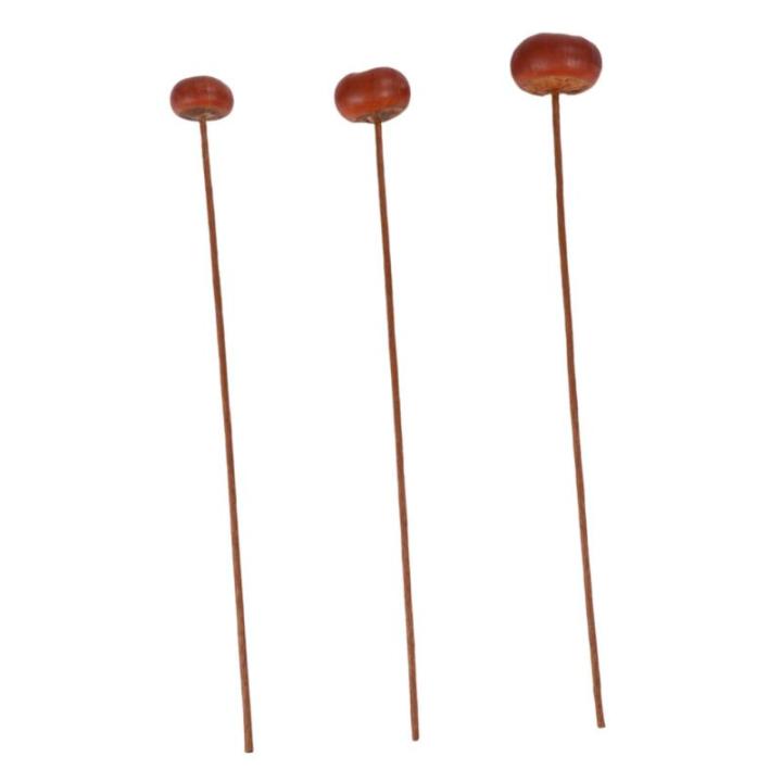 2 Sätze Dekorative Pilze Bauernbaumwollstämme Blumendeko Selber Machen Künstliche Blüten Artificial Blumendekor Aus Holz Lieferungen Für Blumenarrangements Brown 3 Stück * 2