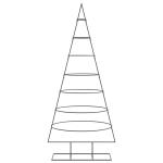 Kerstdecoratie kerstboom 180 cm metaal zwart, kerstboom, kerst decoratie, nep kerstboom, kerstdecoratie, kunst kerstboom, duurzame kerstboom