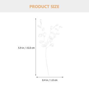 Kunstboeket witte plastic bloemenstam met kristallen acrylparels druppelkristallen voor doe-het-zelf bloemendecoratie 15 cm kristallen takken 50 stuks