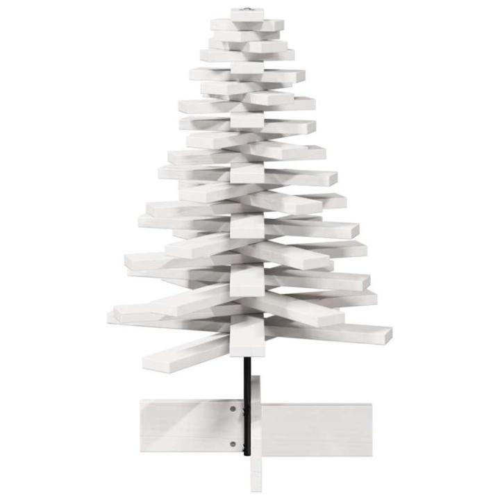 Weihnachtsbaum, Tannenbaum Holz zum Schmücken, Christbaum Holzbaum DIY Weihnachten Dekoration, Dekobaum Weihnachtsdeko, Weiß 80cm Massivholz Kiefer