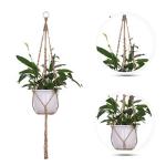 Großformatige Betriebsaufhänger Korb Handgemachte Seil Töpfe Halter Feinhanfseil Net Blumentopfpflanze Lanyard (Color : 1pcs)