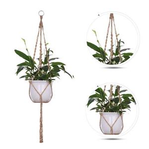 Großformatige Betriebsaufhänger Korb Handgemachte Seil Töpfe Halter Feinhanfseil Net Blumentopfpflanze Lanyard (Color : C)