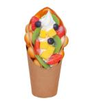 2 Stück Simulation Ei Waffel Modell Display Probe Dessert Fake Bubble Waffel Essen-Gelb