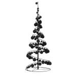 Kerstboom kegelvorm met ballen 80 leds warm wit 120 cm