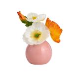 Kunstblumen Künstliche Blumen mit Kleiner Keramikvase，Dekoration für Tisch Home Party Büro Arrangements（runde Keramikvase） für jeden Anlass