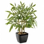 43 cm kunstplant bamboe bonsai in zwarte keramische pot kunstbamboe kamerplant voor badkamer, eetkamer, woonkamer decoratie