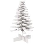Kerstboom, dennenboom hout om te versieren, kerstboom houten boom DIY kerstdecoratie decoratieve boom kerstdecoratie, wit 100 cm massief hout grenen