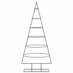 Metalen kerstboom groot voor decoraties, dennenboom van metaal, 150 cm, kerstboom met standaard, ruimtebesparende doe-het-zelf decoratie, dennenboom, zwart