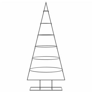Metalen kerstboom groot voor decoraties, dennenboom van metaal, 150 cm, kerstboom met standaard, ruimtebesparende doe-het-zelf decoratie, dennenboom, zwart