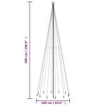 Kerstboom met haringen, lichtboom, kerstdecoratie, sterverlichting, buiten, verlichte lichtketting, warmwit, 732 leds, 500 cm