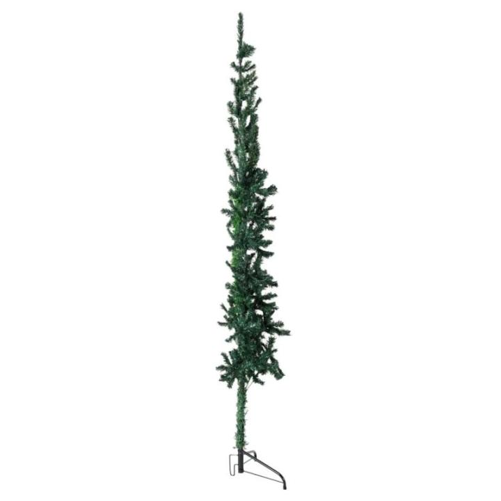 Künstlicher Weihnachtsbaum Grün 150 cm Höhe PVC-Material Halb-Weihnachtsbaum Platzsparend Wand Christbaum Innen- und Außenbereich Wirtschaftliche Weihnachtsdekoration Festliche