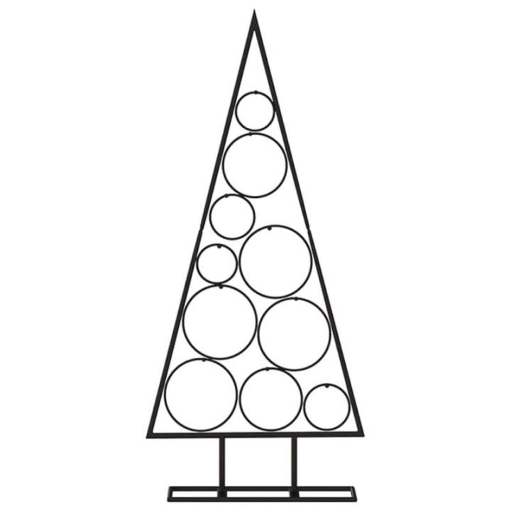 Metall Weihnachtsbaum für Dekorationen, Christbaum mit Ständer, Platzsparend DIY Dekoration, Weihnachtsschmuck Weihnachtsdeko, Schwarz 90cm