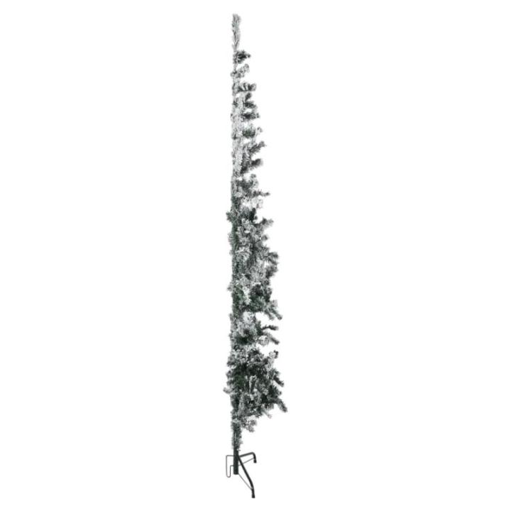 Künstlicher Weihnachtsbaum Grün und Weiß 180 cm Höhe PVC-Material Halb-Weihnachtsbaum Platzsparend Wand Christbaum Innen- und Außenbereich Wirtschaftliche Weihnachtsdekoration