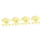 4 Sätze Blumenkohl Modell Künstliche Blumen Simuliertes Blumenkohl Modell Lebensmittelgeschäft Blumenkohl Dekor Simulation Von Gemüse Blumenkohl Gefälschte 3 Stück * 4