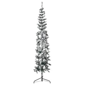 Künstlicher Weihnachtsbaum Grün und Weiß 180 cm Höhe PVC-Material Halb-Weihnachtsbaum Platzsparend Wand Christbaum Innen- und Außenbereich Wirtschaftliche Weihnachtsdekoration