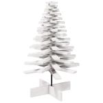 Kerstboom, dennenboom hout om te versieren, kerstboom houten boom DIY kerstdecoratie decoratieve boom kerstdecoratie, wit 100 cm massief hout grenen