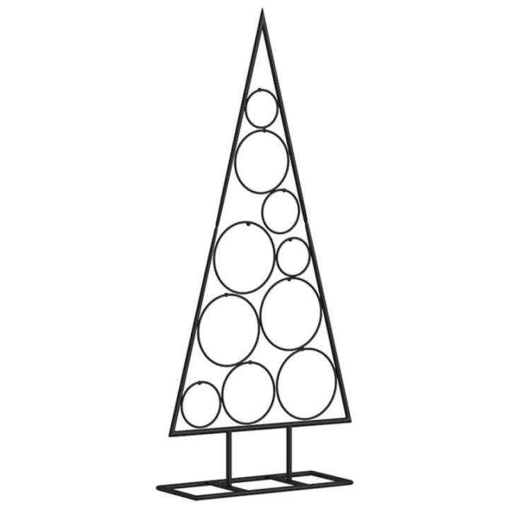 Metall Weihnachtsbaum für Dekorationen, Christbaum mit Ständer, Platzsparend DIY Dekoration, Weihnachtsschmuck Weihnachtsdeko, Schwarz 90cm