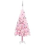 Wiederverwendbar Künstlicher Weihnachtsbaum mit Beleuchtung und Kugeln 180 cm H Christmas Tree Tannenbaum Weihnachtsdeko Christbaum Kunstbaum Halloween Weihnachtsbaum PVC und Stah