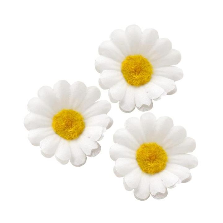 Kunstmadeliefjes, 200 stuks, bloemenboeketten, decoratie, , decoratie voor feestjes, bruiloften, knutselen, decoratie, handwerk, wit